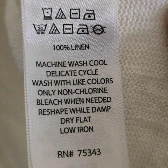 Rachel Zoe Plussize White 100% Linen Duster Open Front Cardigan Sweater Size 3X - Picture 4 of 4